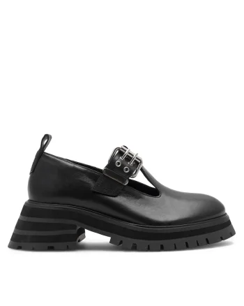 Botine dama WI16-C1037-03SB,  Piele naturala, Negru,