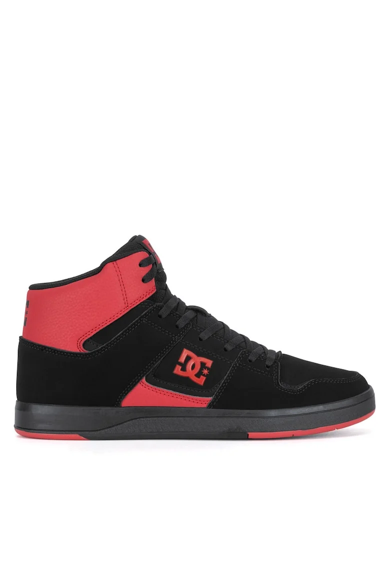 Tenisi barbati,  CURE HI TOP, piele naturala, negru, rosu