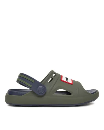 Papuci baieti P4047539,  Plastic, Kaki