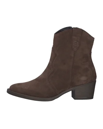Botine cowboy cu fermoar, Maro inchis