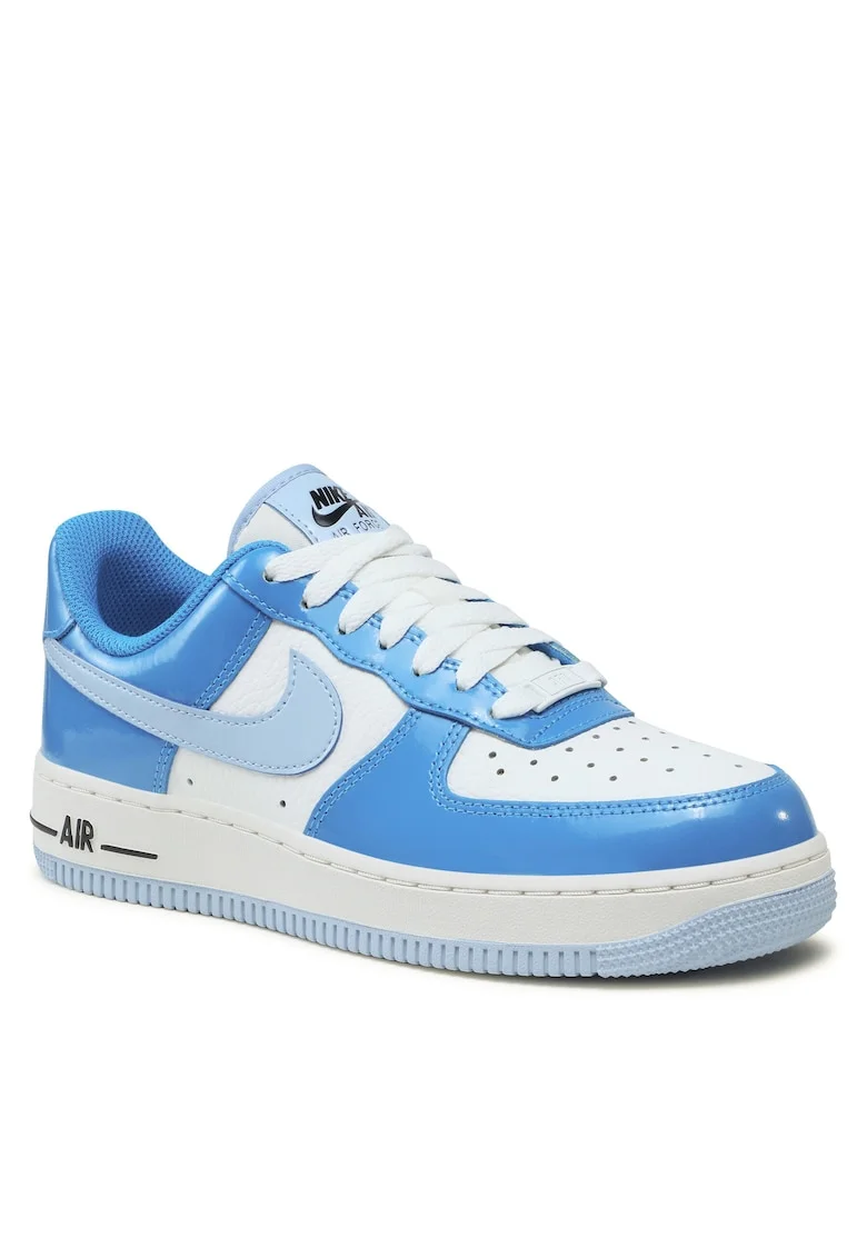 Tenisi unisex  Air Force 1 '07, Cobalt Bliss/Lt Photo Blue, piele naturala