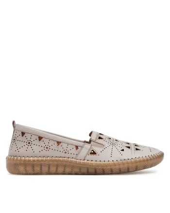 Mocasini dama,  piele naturala, bej