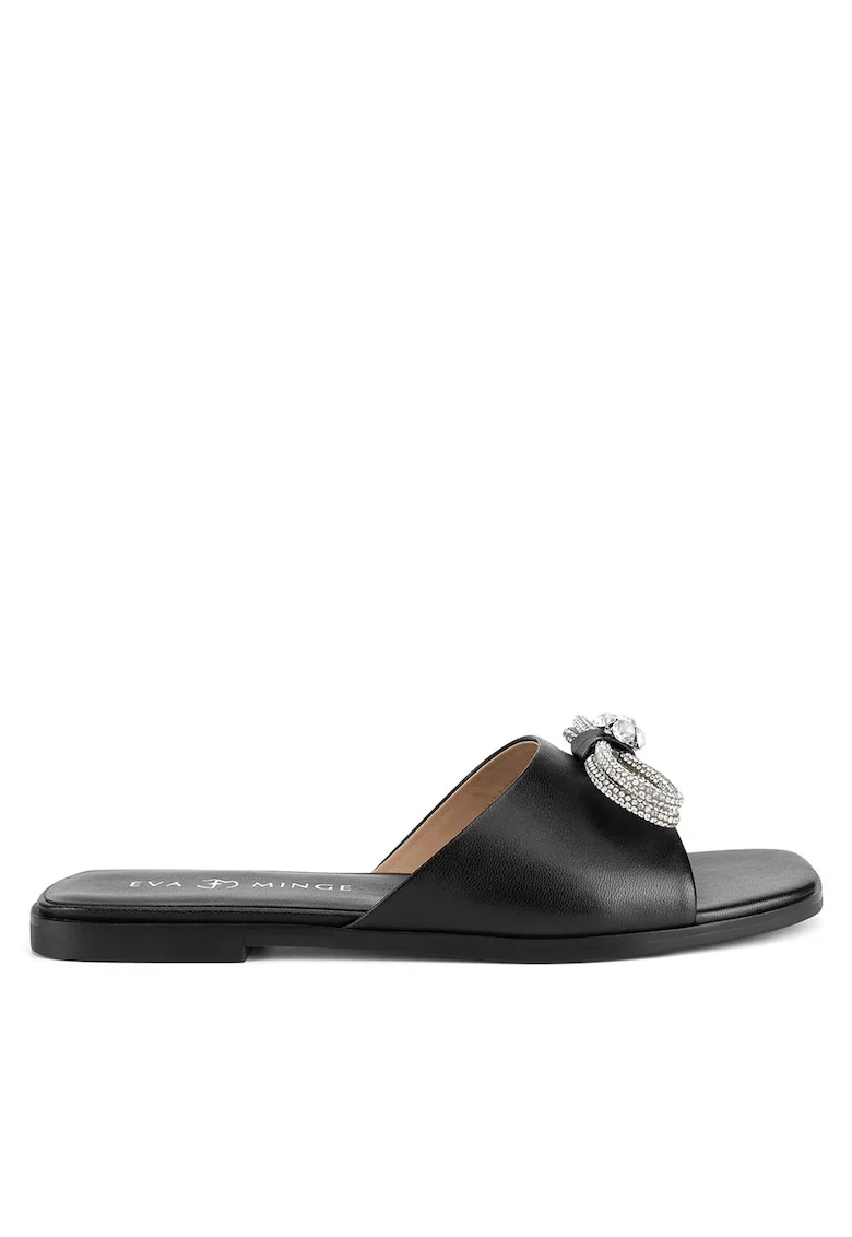 Slapi dama,  AVA-V903L-2-1, piele naturala, negru