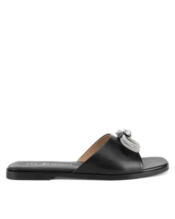 Slapi dama,  AVA-V903L-2-1, piele naturala, negru