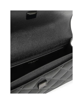 Geanta dama  Fleming Soft Grain C, neagra, din piele naturala