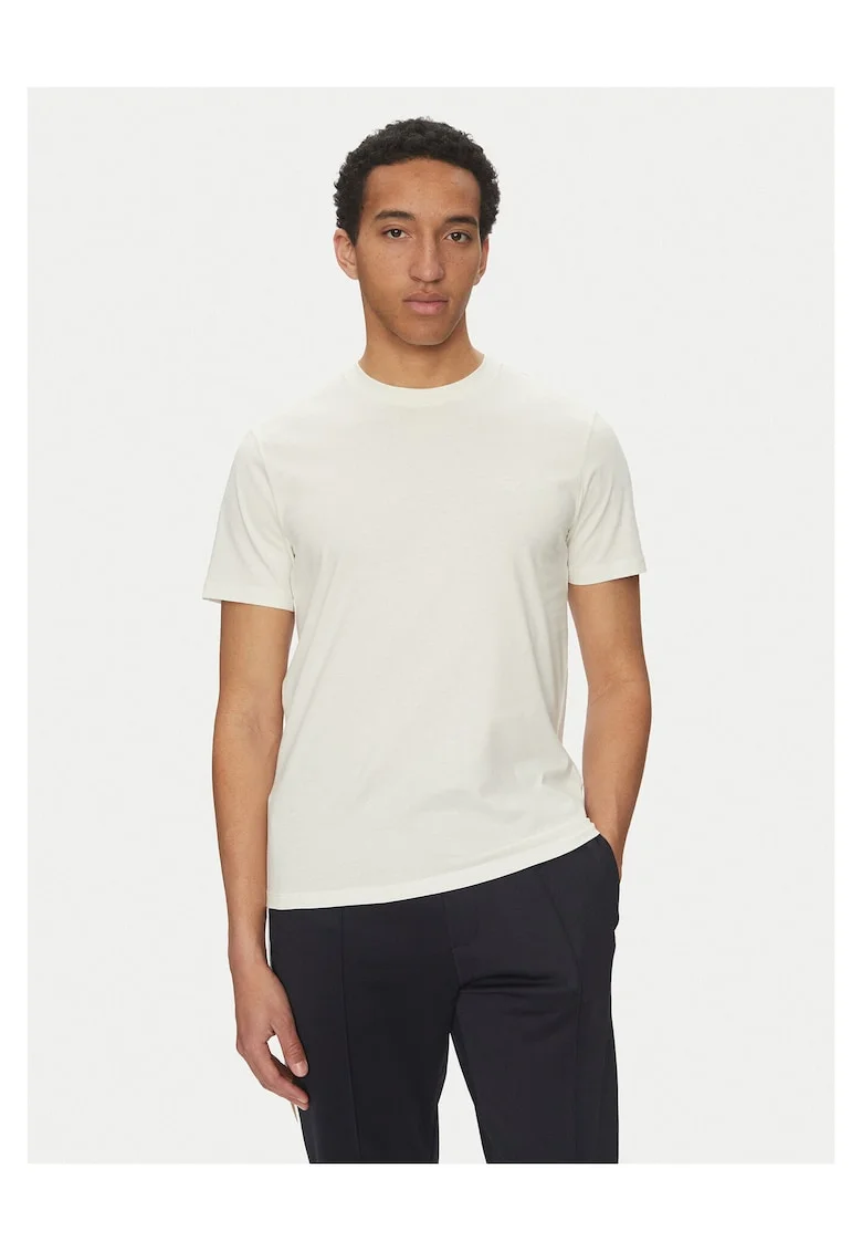 Tricou barbat  alb, material bumbac
