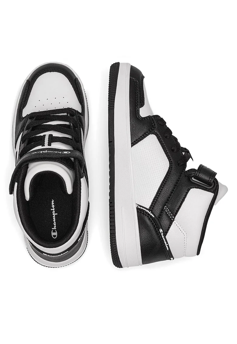 Pantofi copii,  baieti, negru alb, sintetic