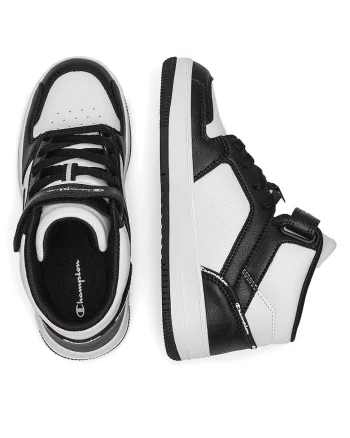 Pantofi copii,  baieti, negru alb, sintetic