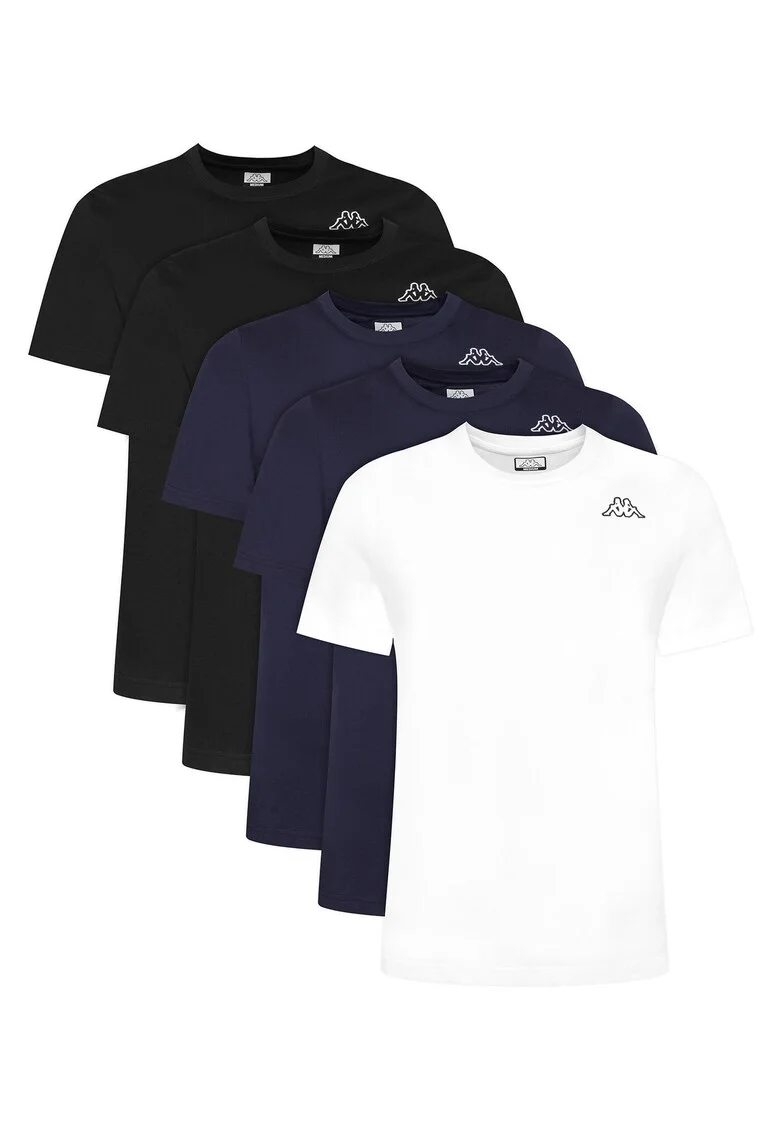 Set tricouri barbatesti  alb, negru, bleumarin, bumbac