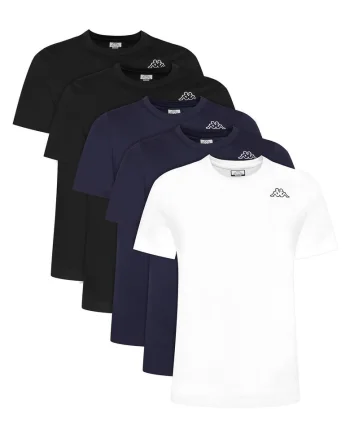Set tricouri barbatesti  alb, negru, bleumarin, bumbac