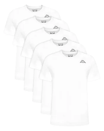 Set tricouri barbatesti  albe, bumbac
