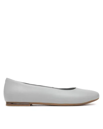 Balerini dama ARABELLA,  piele naturala, gri