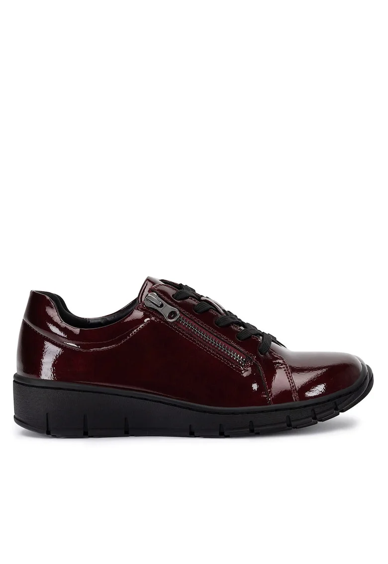 Pantofi dama WS6075-16,  Piele ecologica, Visiniu,
