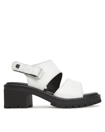 Sandale dama,  WB-TILDE-24, piele naturala, alb/negru