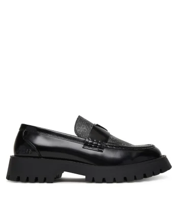 Mocasini barbati,  piele naturala, negri