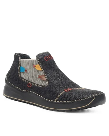 Ghete dama,  material sintetic, negru,