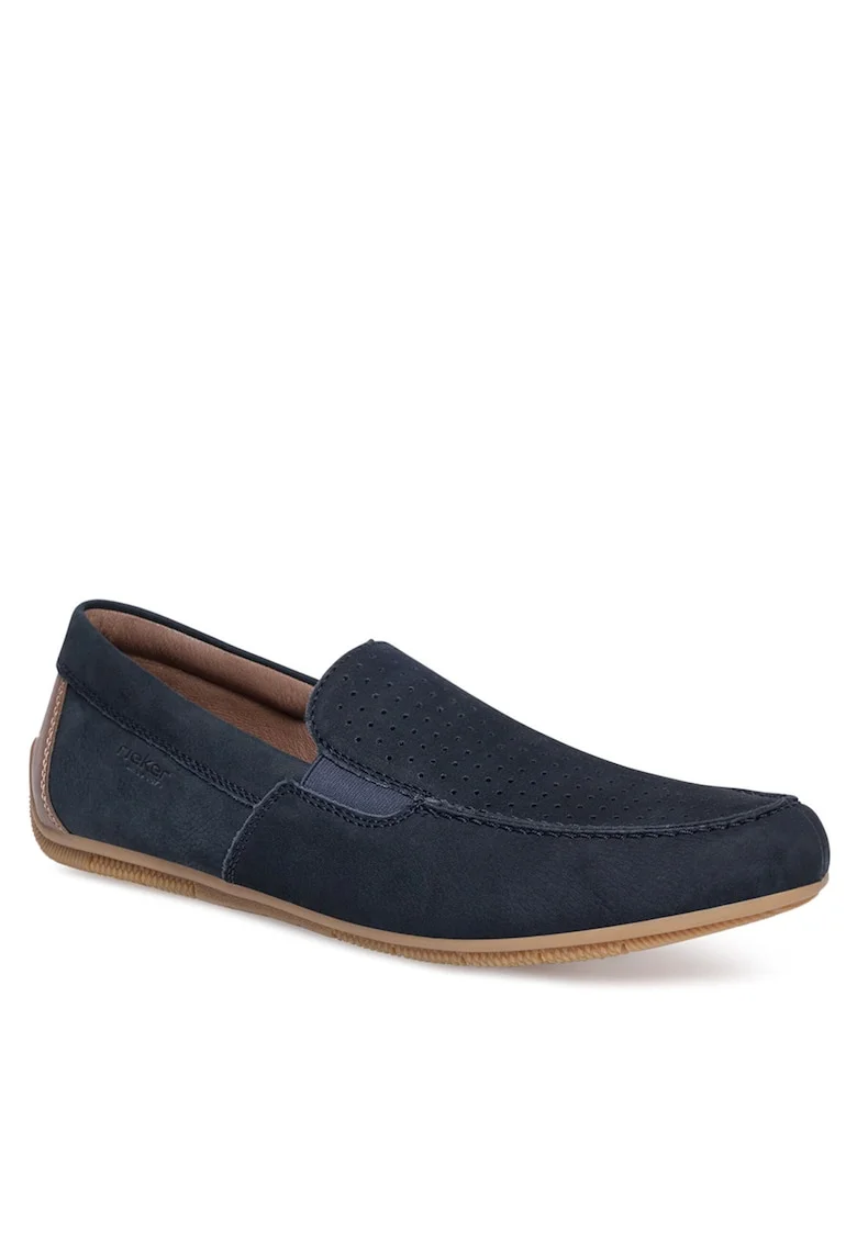 Mocasini barbati,  piele naturala, bleumarin,