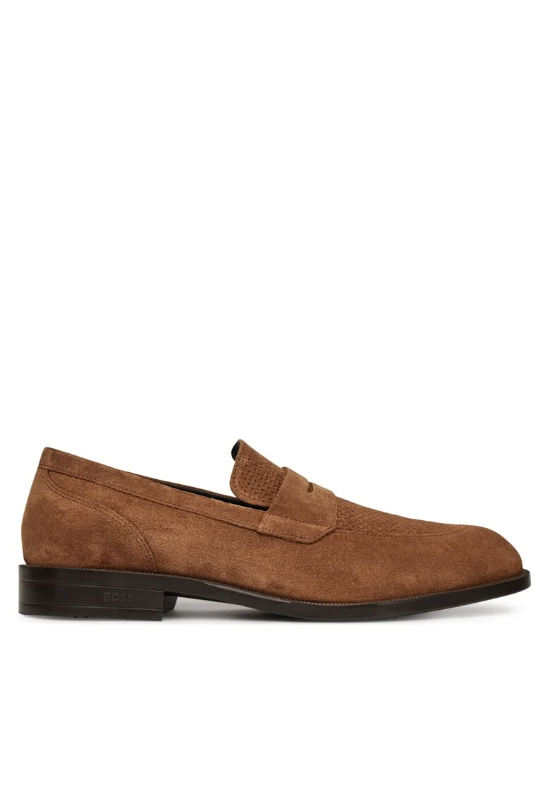 Mocasini barbati,  piele naturala, maro