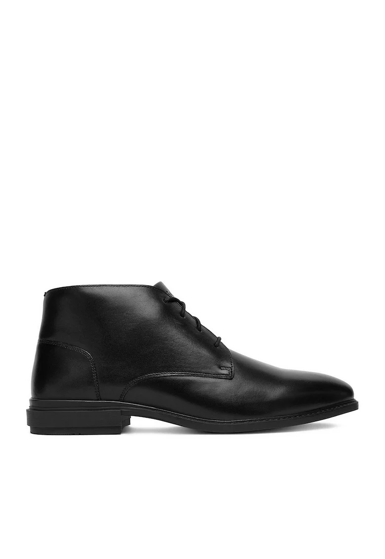 Ghete barbati,  piele naturala, negru