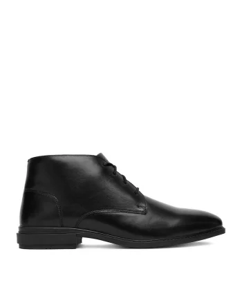 Ghete barbati,  piele naturala, negru