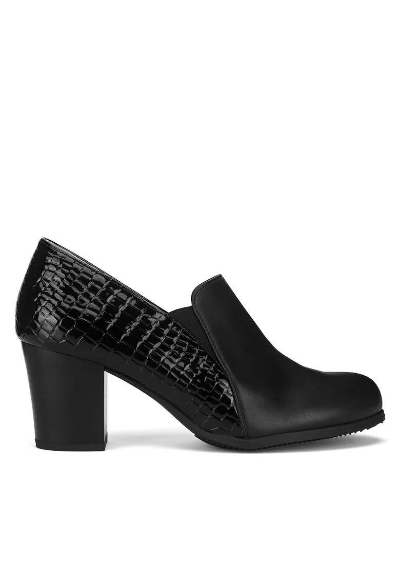 Pantofi dama,  scurte, piele ecologica, negre