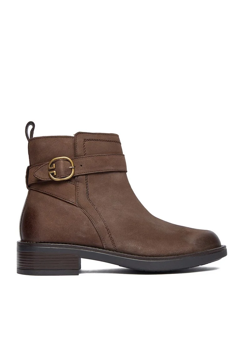 Botine dama  piele naturala, maro
