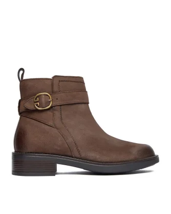 Botine dama  piele naturala, maro