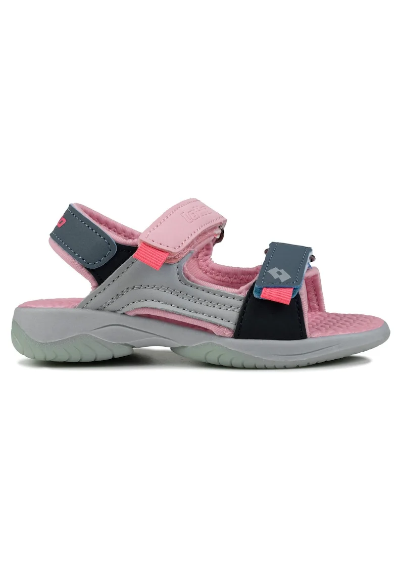 Sandale copii  MACARELLA K, sintetic, velcro, gri, roz