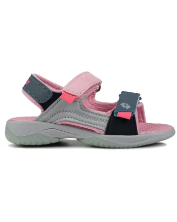Sandale copii  MACARELLA K, sintetic, velcro, gri, roz