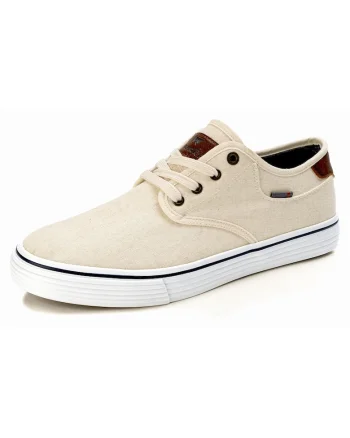 Pantofi barbatesti  CALYPSO DERBY C MEN LOW, casual, bej, textil, talpa cauciuc,