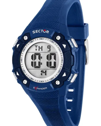 Ceas digital Expander, Argintiu/Bleumarin