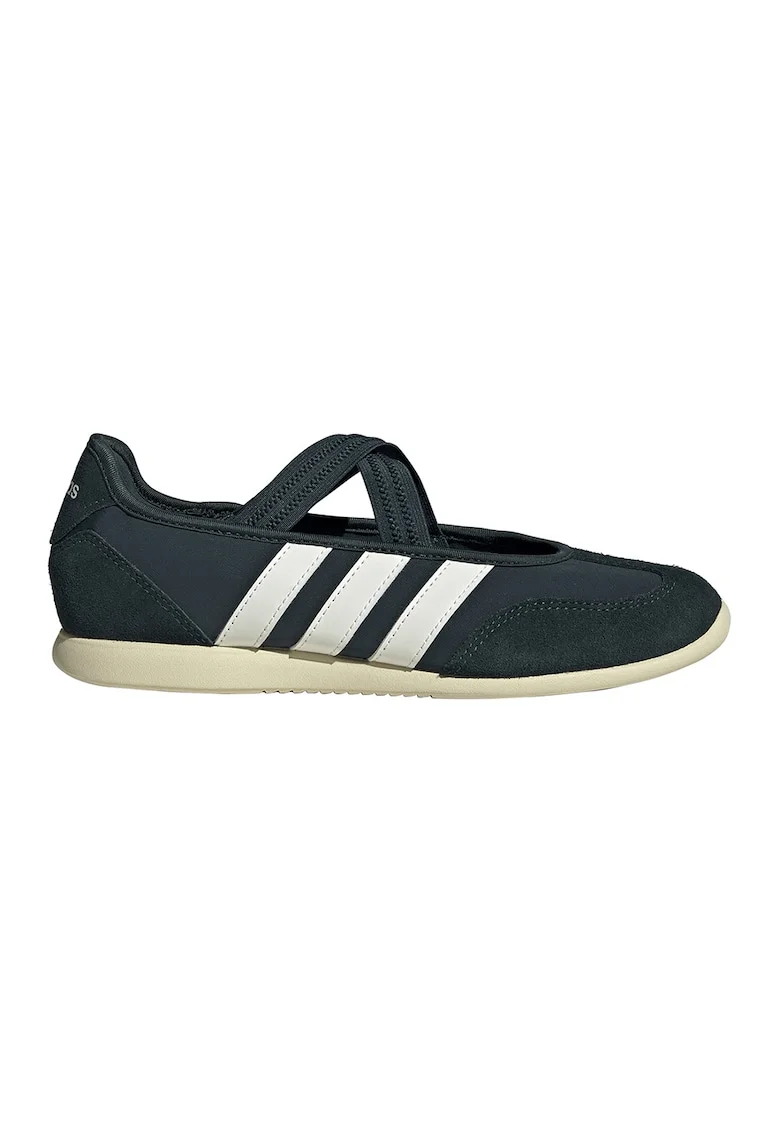 Pantofi sport Barreda din material textil cu garnituri din piele intoarsa, Alb fildes/Verde inchis