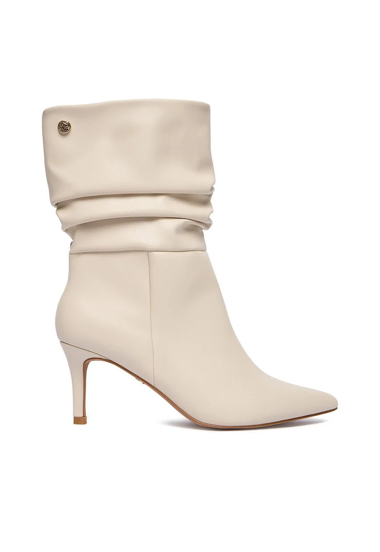 Botine dama CEO-SAMIRA-01,  Textil, Ecru