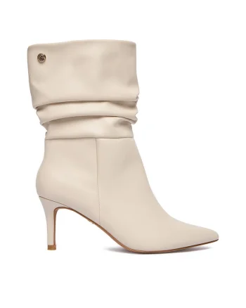 Botine dama CEO-SAMIRA-01,  Textil, Ecru