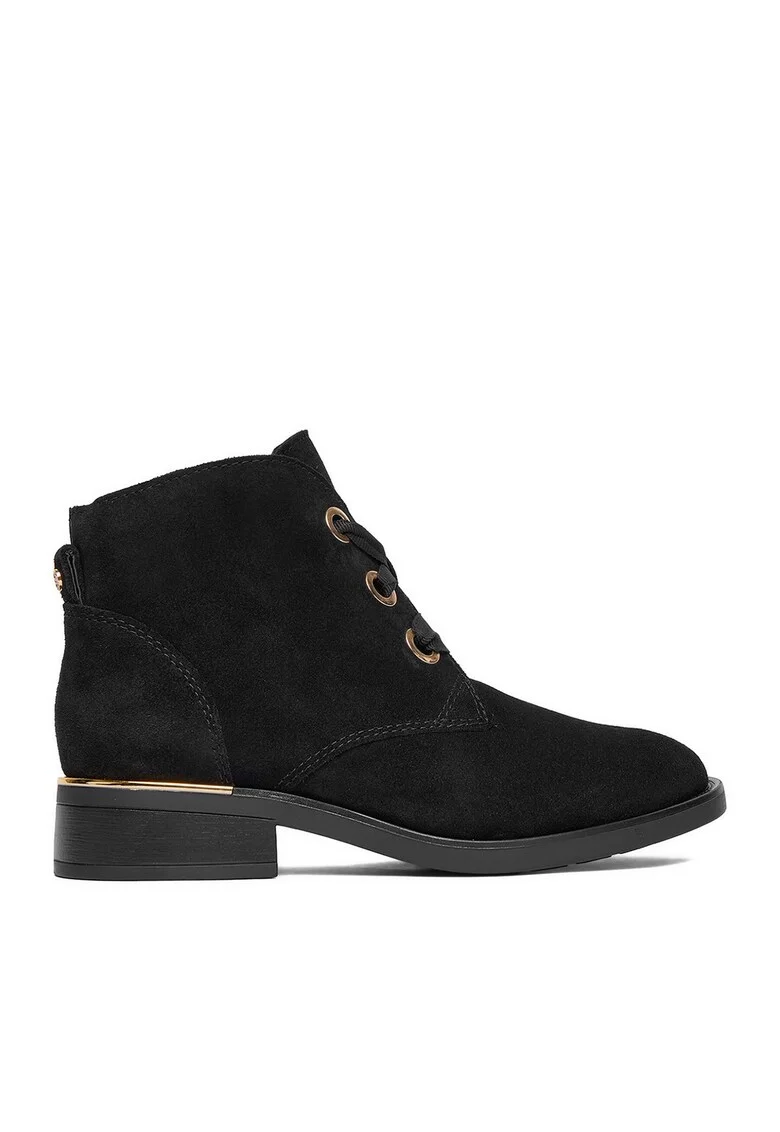 Ghete dama,  piele naturala, negru CEO-RST-6397-04