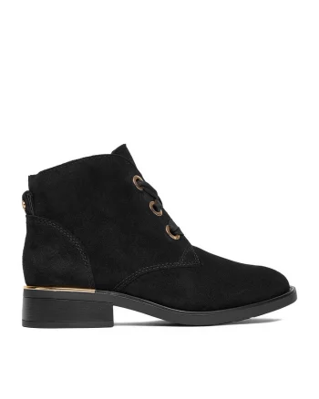 Ghete dama,  piele naturala, negru CEO-RST-6397-04