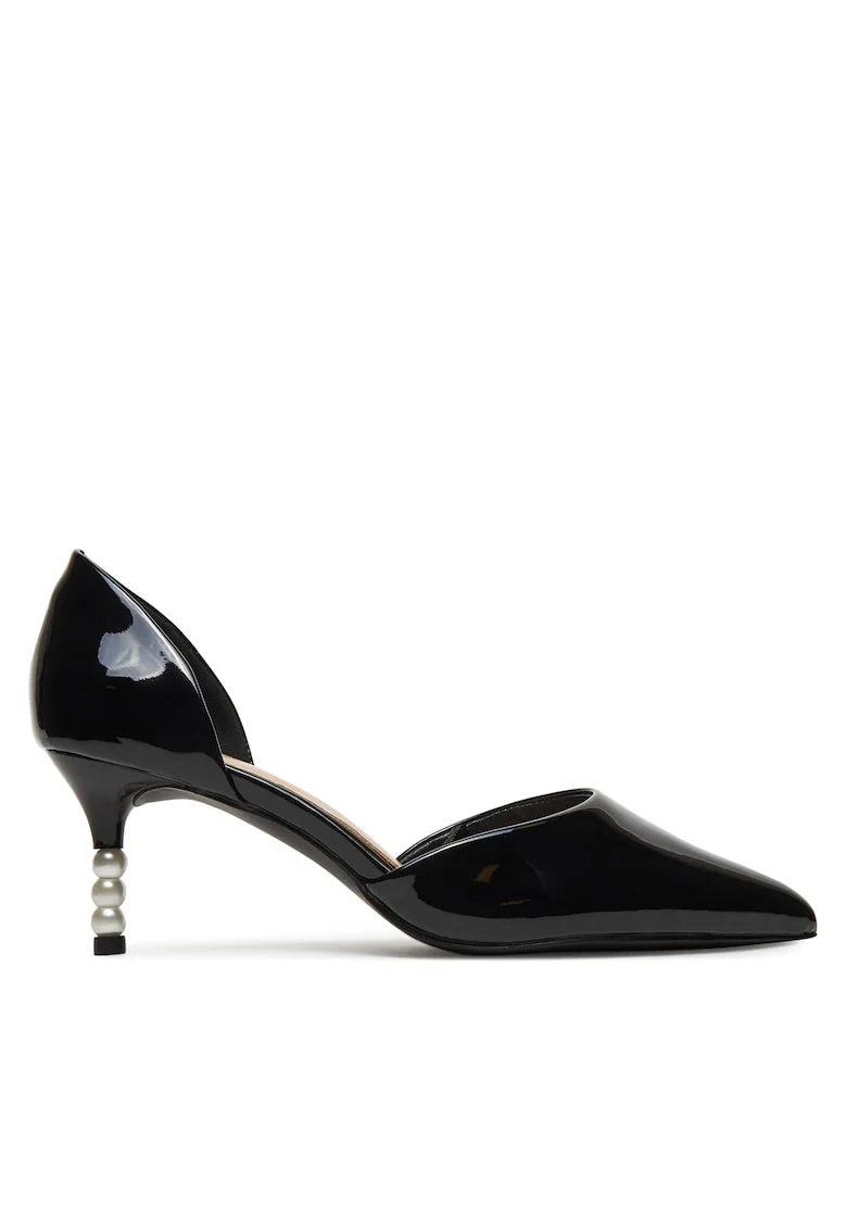 Pantofi dama,  cu toc, piele naturala, negru
