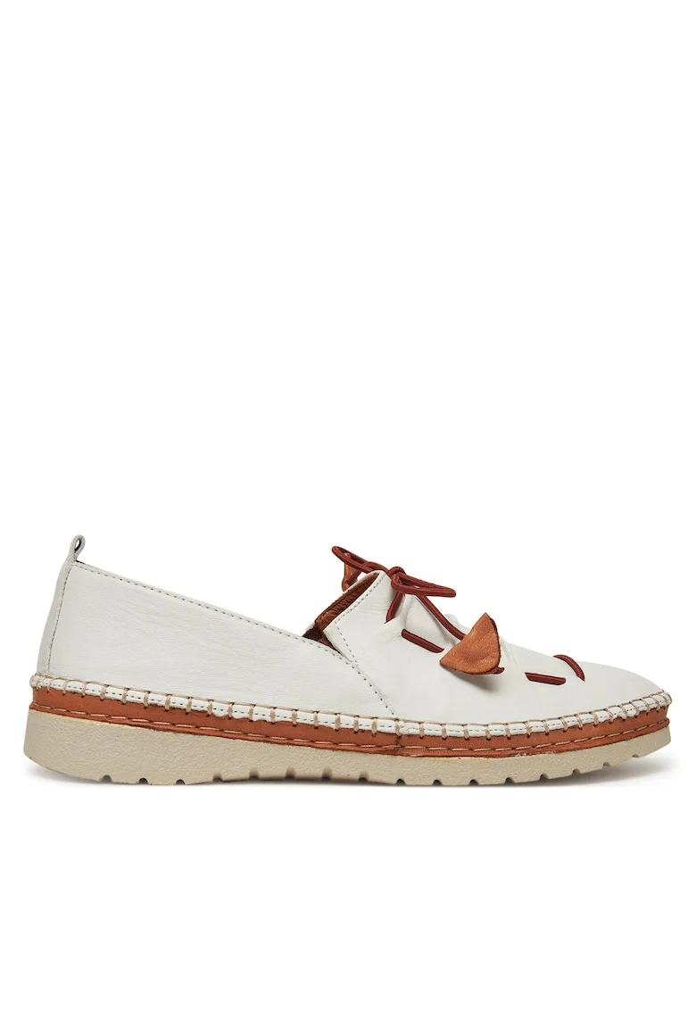 dama  Piele naturala, Alb, Alb