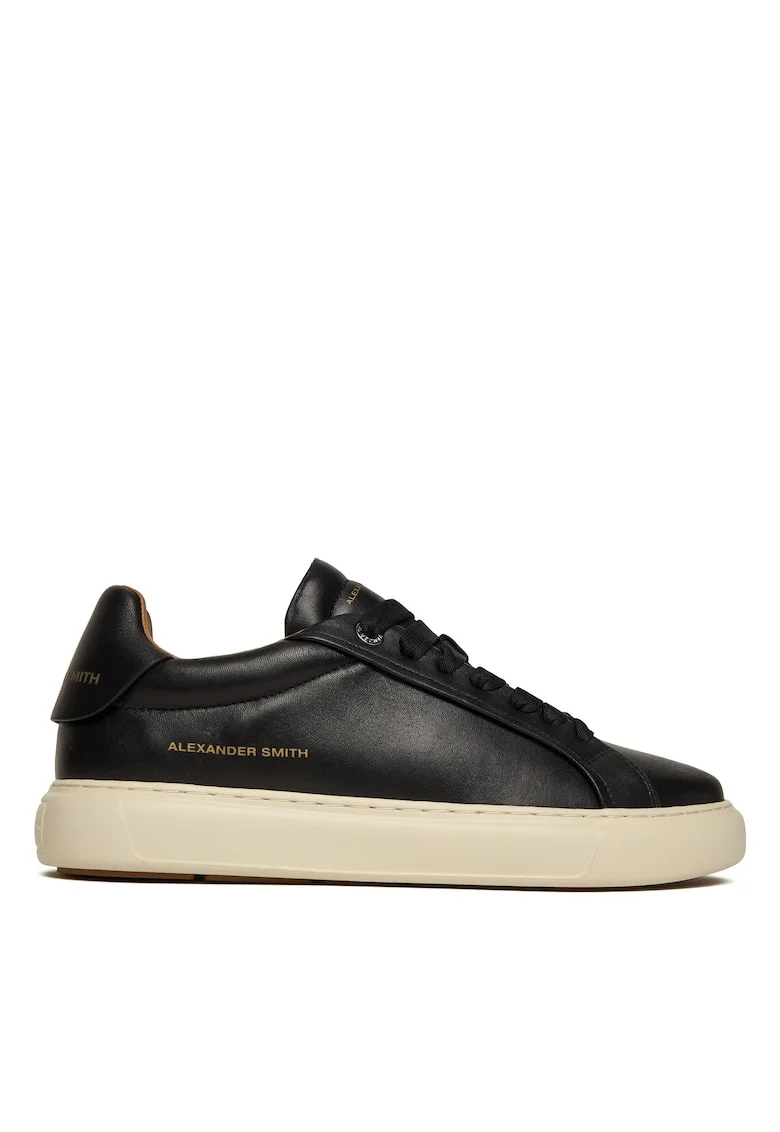 Tenisi barbati,  Black Soho, piele naturala, negru
