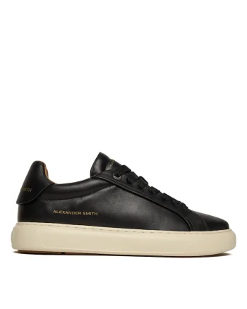 Tenisi barbati,  Black Soho, piele naturala, negru