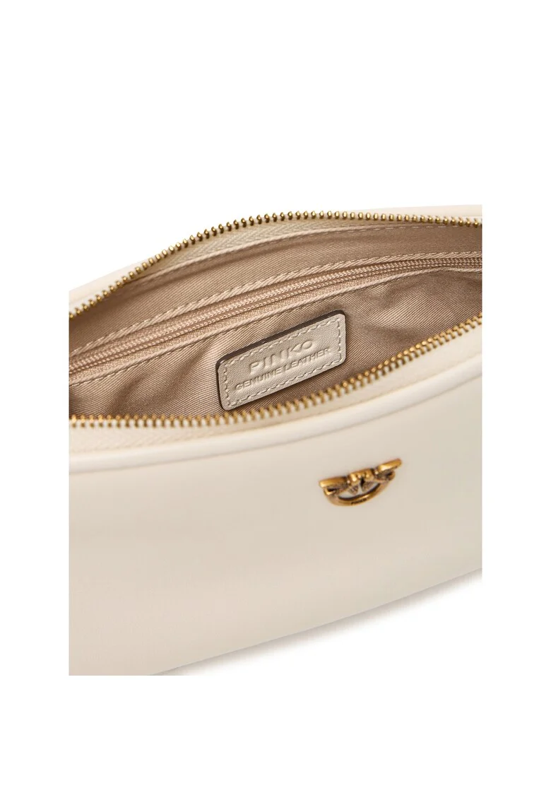 Geanta dama  Bianco Z14Q Half Moon Baguette M, roz, din piele naturala