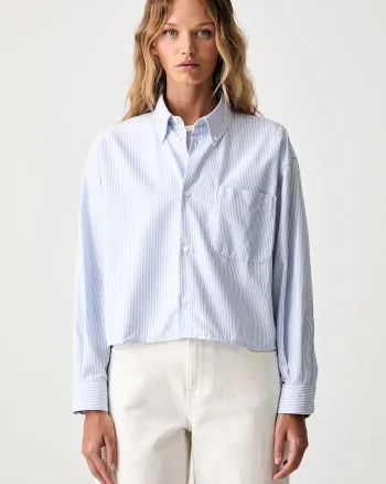 A.P.C. cămașă de damă din bumbac chemise sophia button down logo
