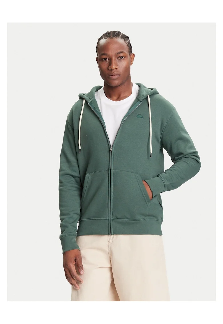 Hanorac barbati  verde inchis, model cu gluga