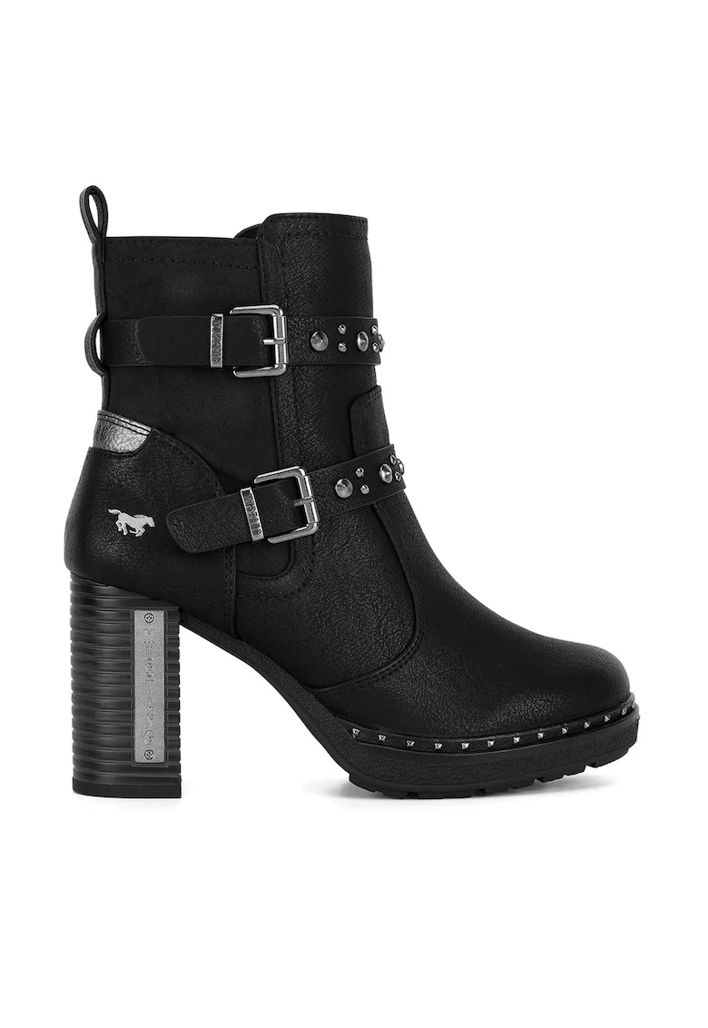 Botine dama 1336-512,  Textil, Negru,