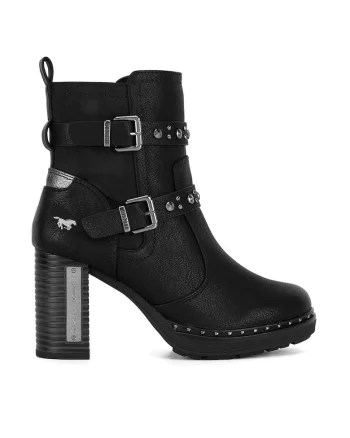 Botine dama 1336-512,  Textil, Negru,