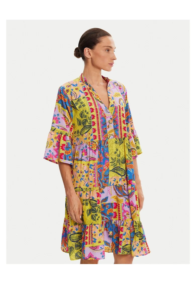 Rochie de vara,  galben, colorat