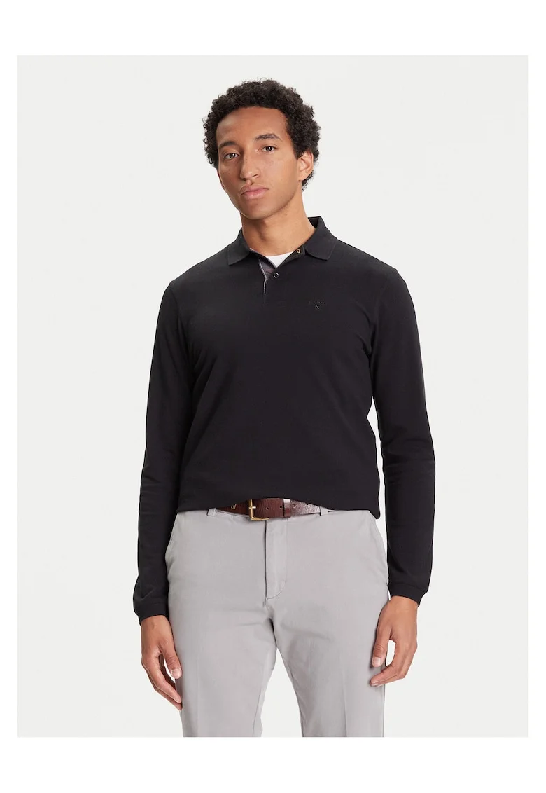 Bluza polo barbati  negru, bumbac