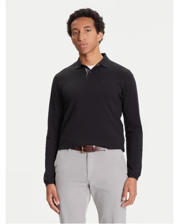 Bluza polo barbati  negru, bumbac