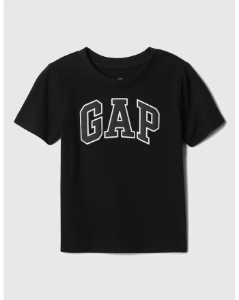 Tricou cu imprimeu logo, Alb/Negru