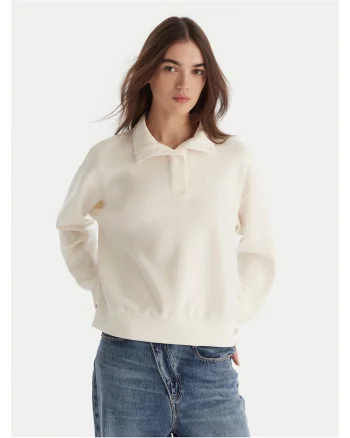 Bluza dama  alb, cu guler